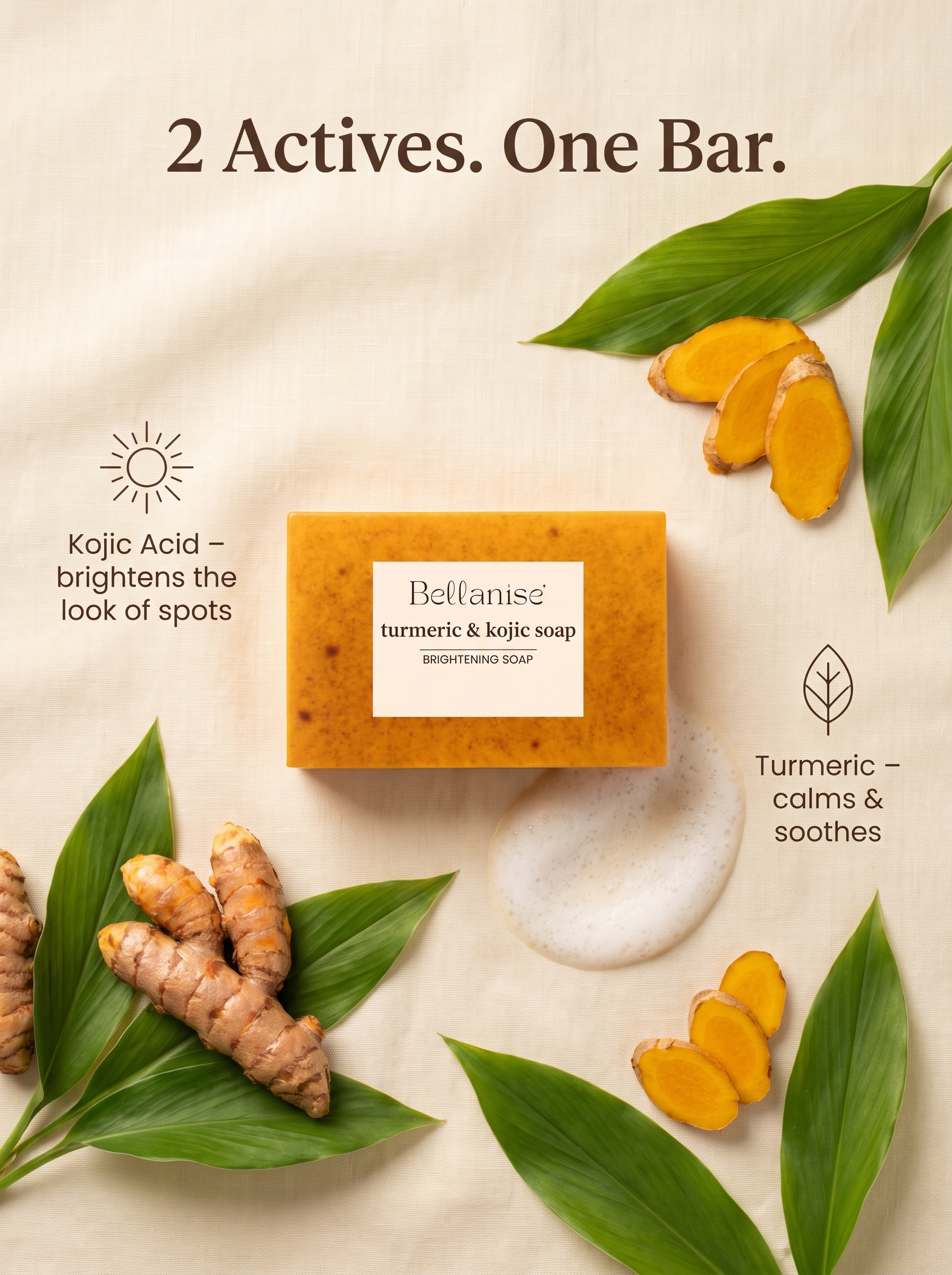 Clear, Bright Skin Bar — Kojic Acid + Turmeric