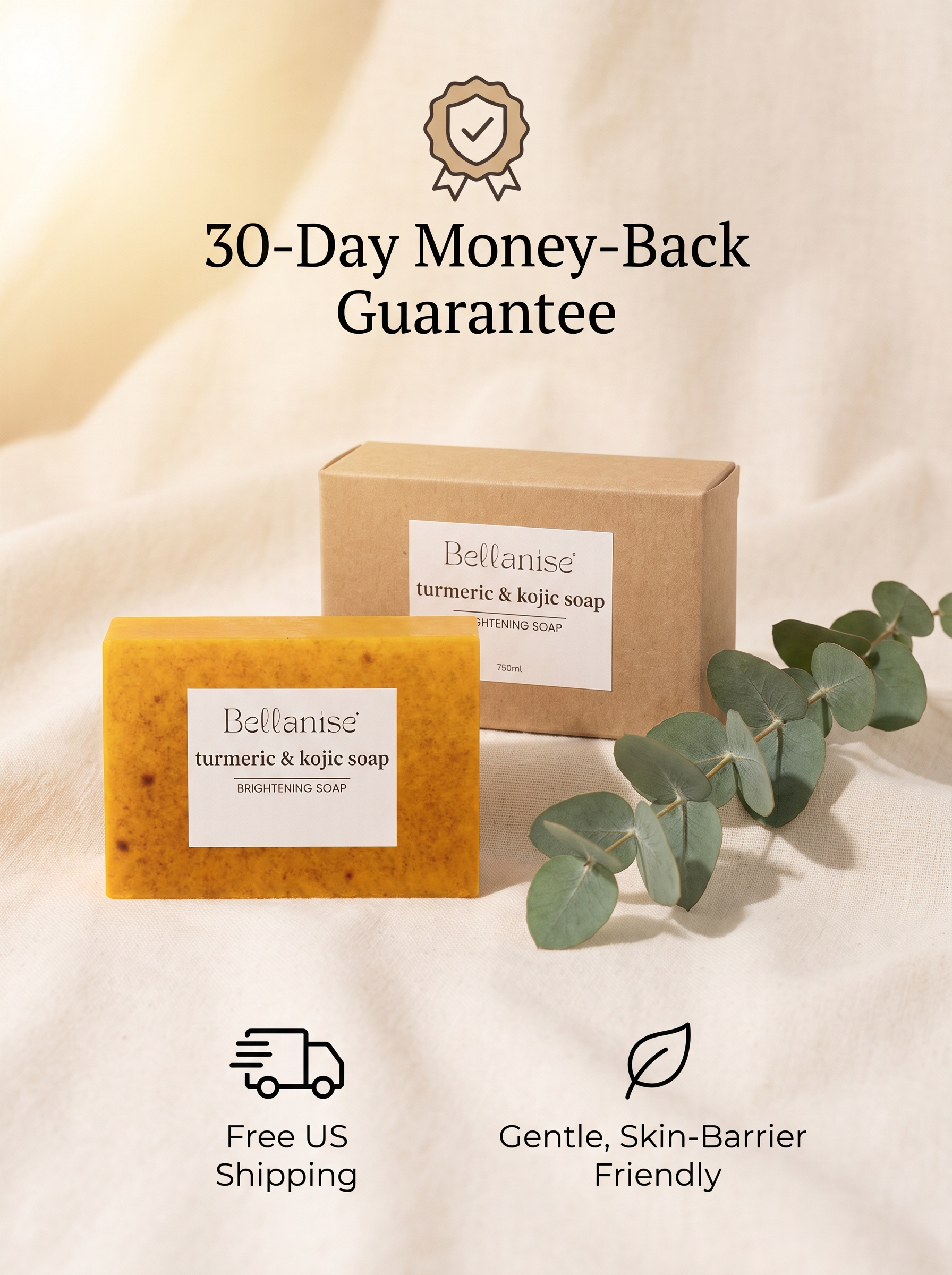 Clear, Bright Skin Bar — Kojic Acid + Turmeric