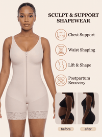 Stage 2 Sculpt & Support Faja — Built-In Bra Compression Bodysuit - Bellanise